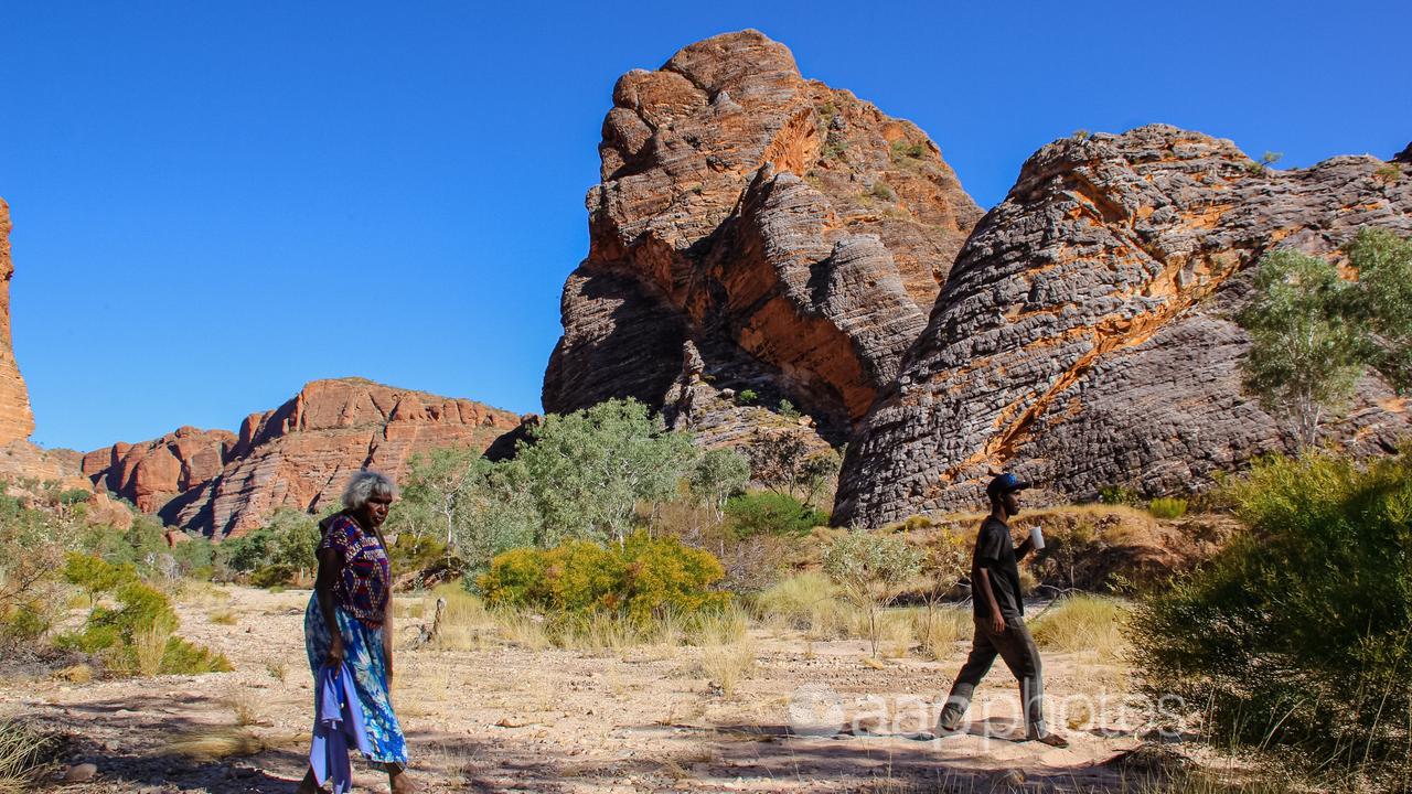 People at Purnululu National Park in WA (file image)