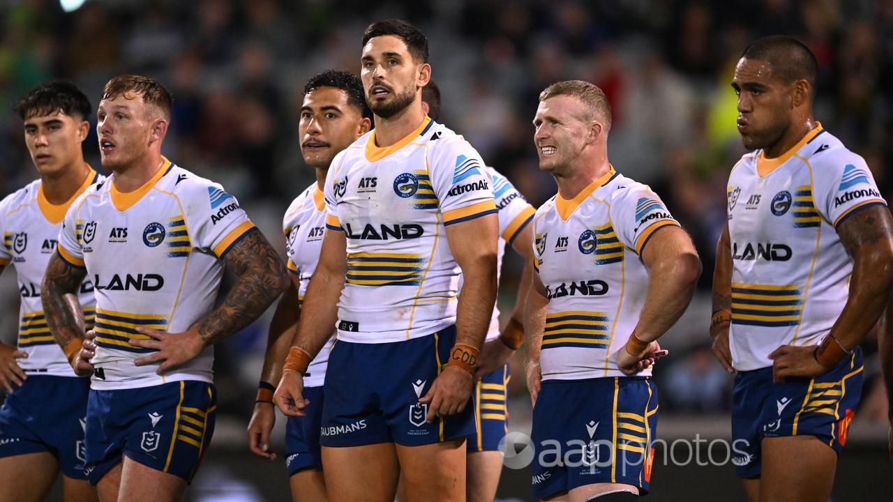 Disappointed Parramatta players.