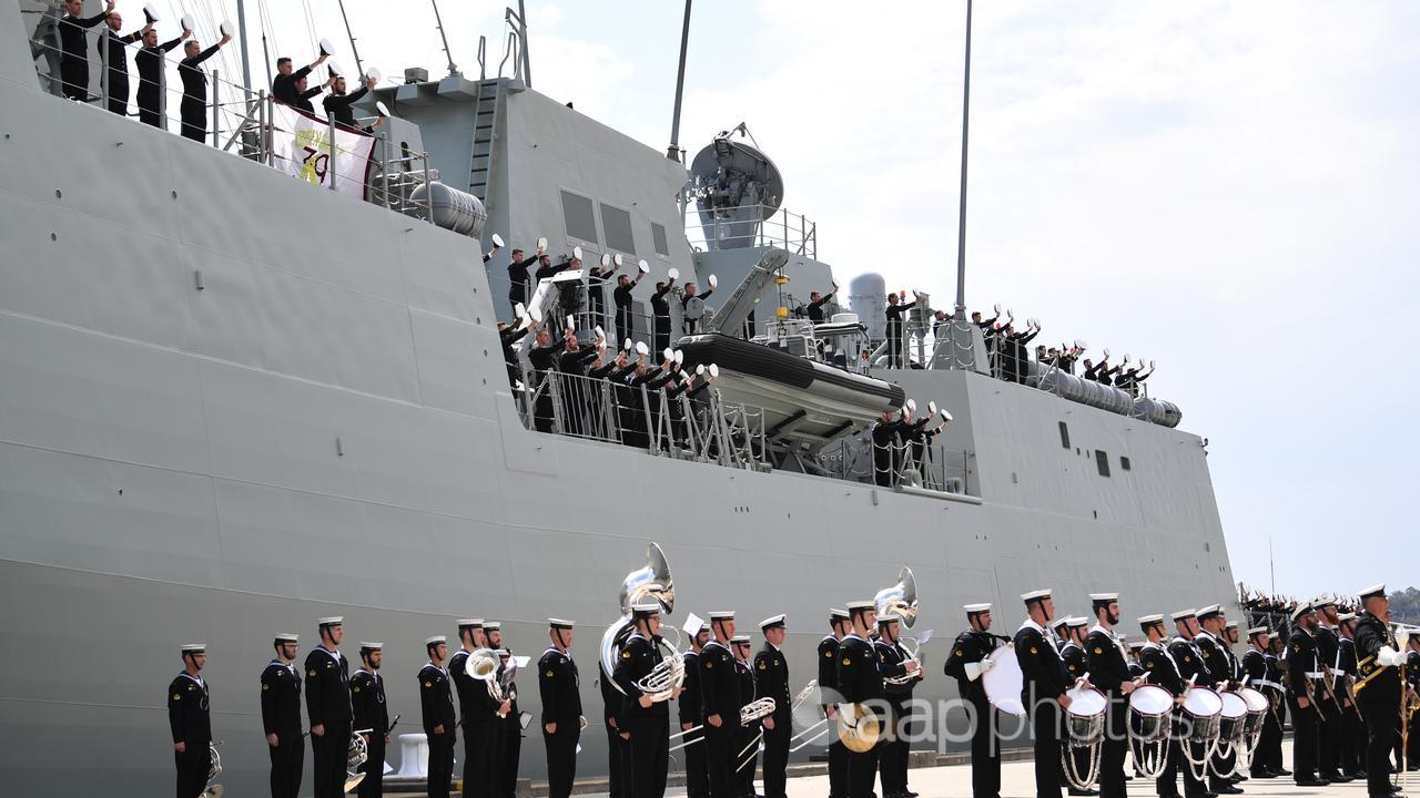 Crew from HMAS Hobart.