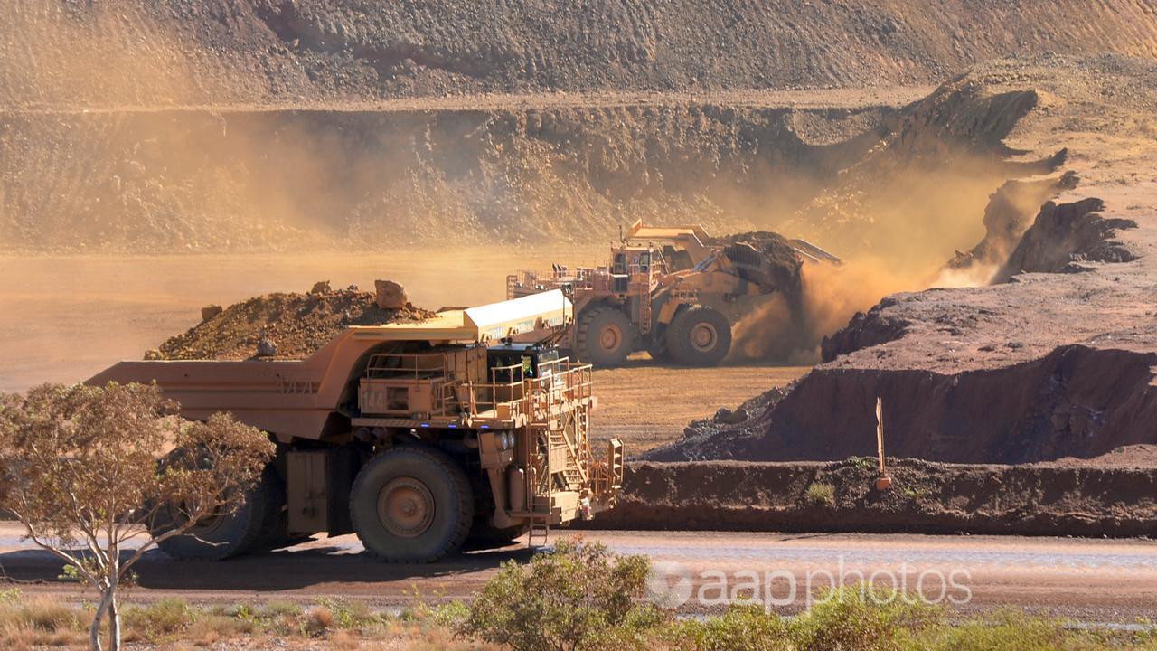 Ore excavation at the Rio Tinto West Angelas iron ore mine