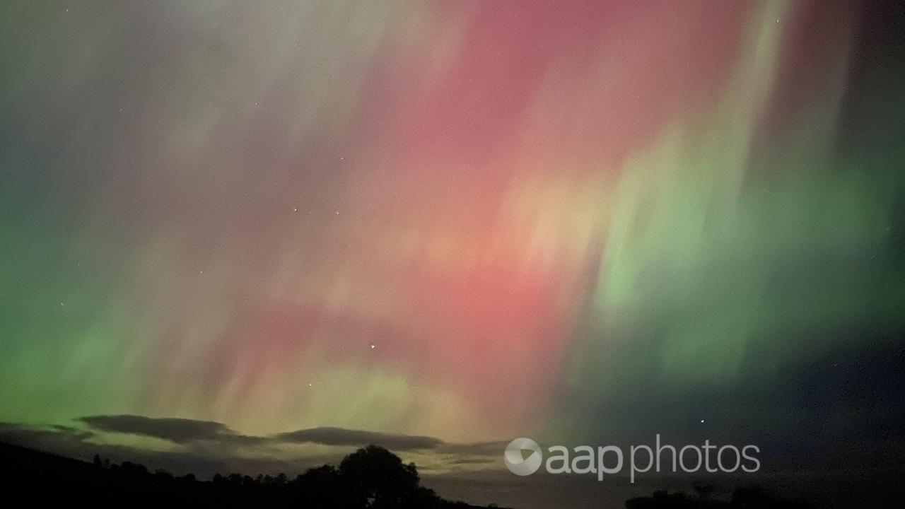 Colourful Aurora Australis in the skies above Tasmania, May 11, 2024