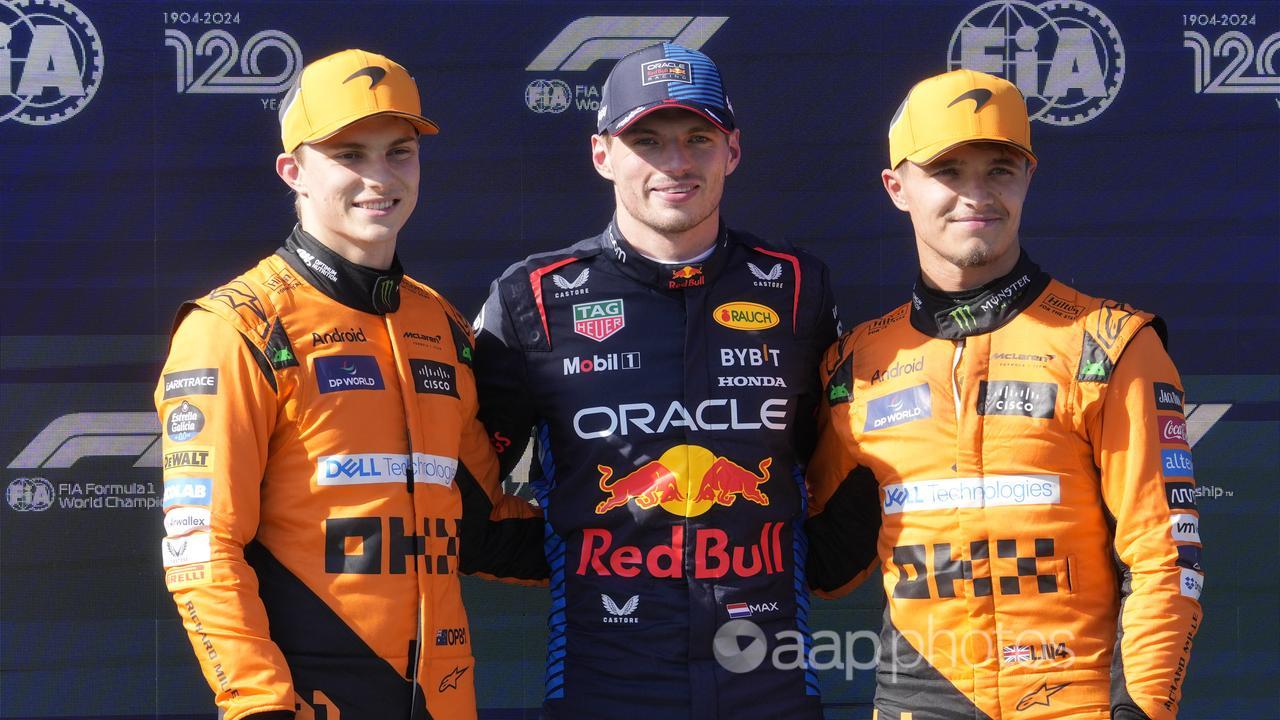 Piastri, Verstappen and Norris
