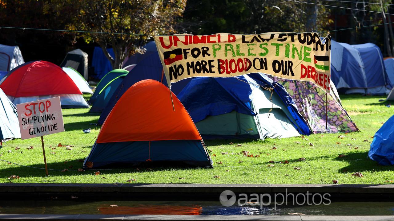 Tents at a Pro-Palestine encampment (file image)