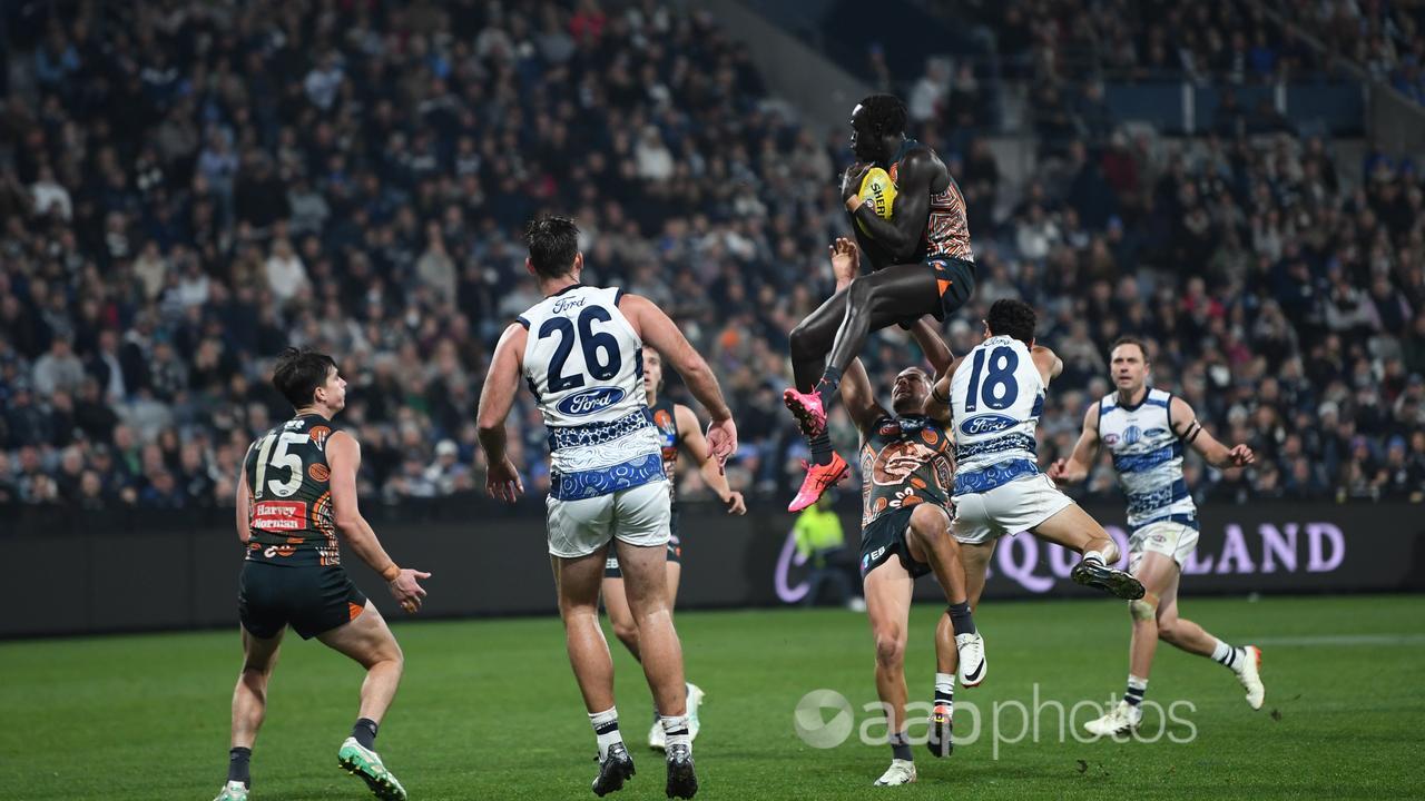 Leek Aleer of the GWS Giants. 