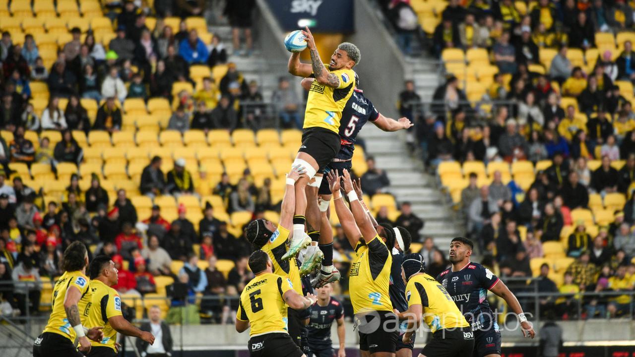 The Hurricanes' Isaia Walker-Leawere.