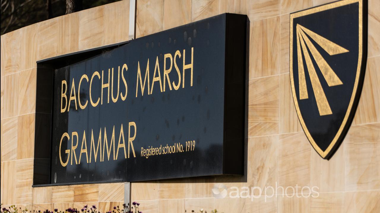 Bacchus Marsh Grammar school sign