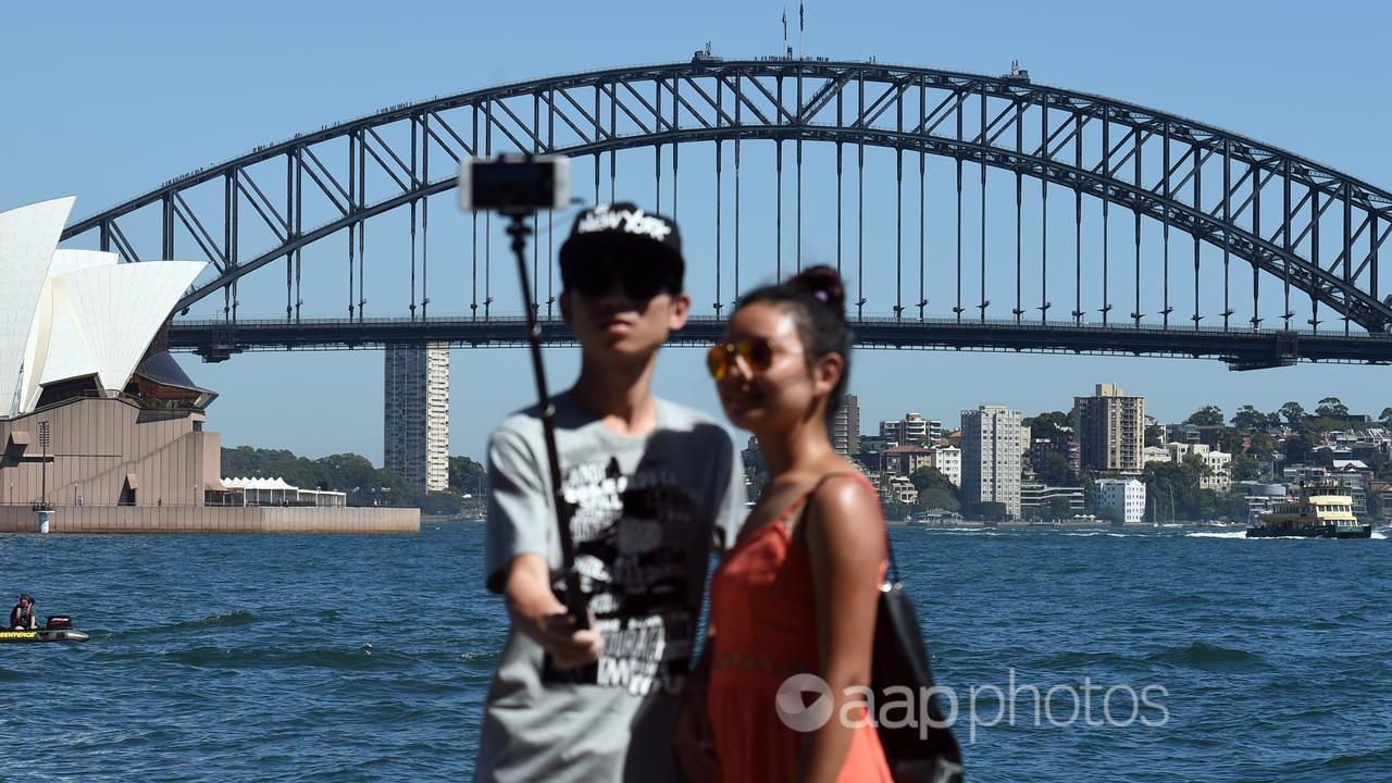 Tourists in Sydney