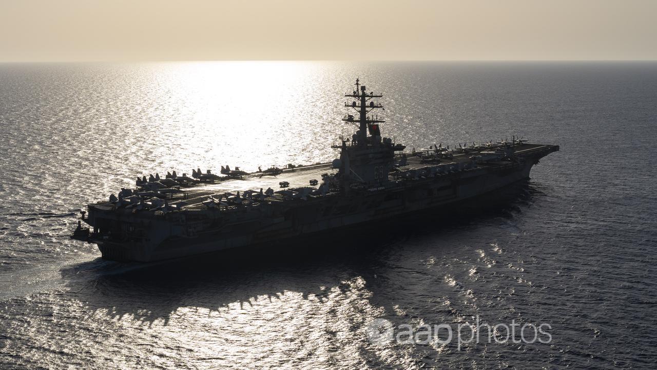 USS aircraft carrier Dwight D Eisenhower in the Red Sea June 12, 2024