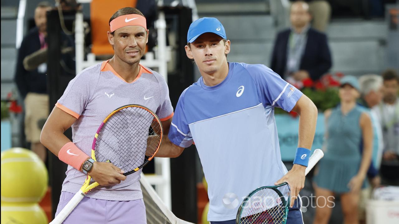 Alex de Minaur with Rafael Nadal. 