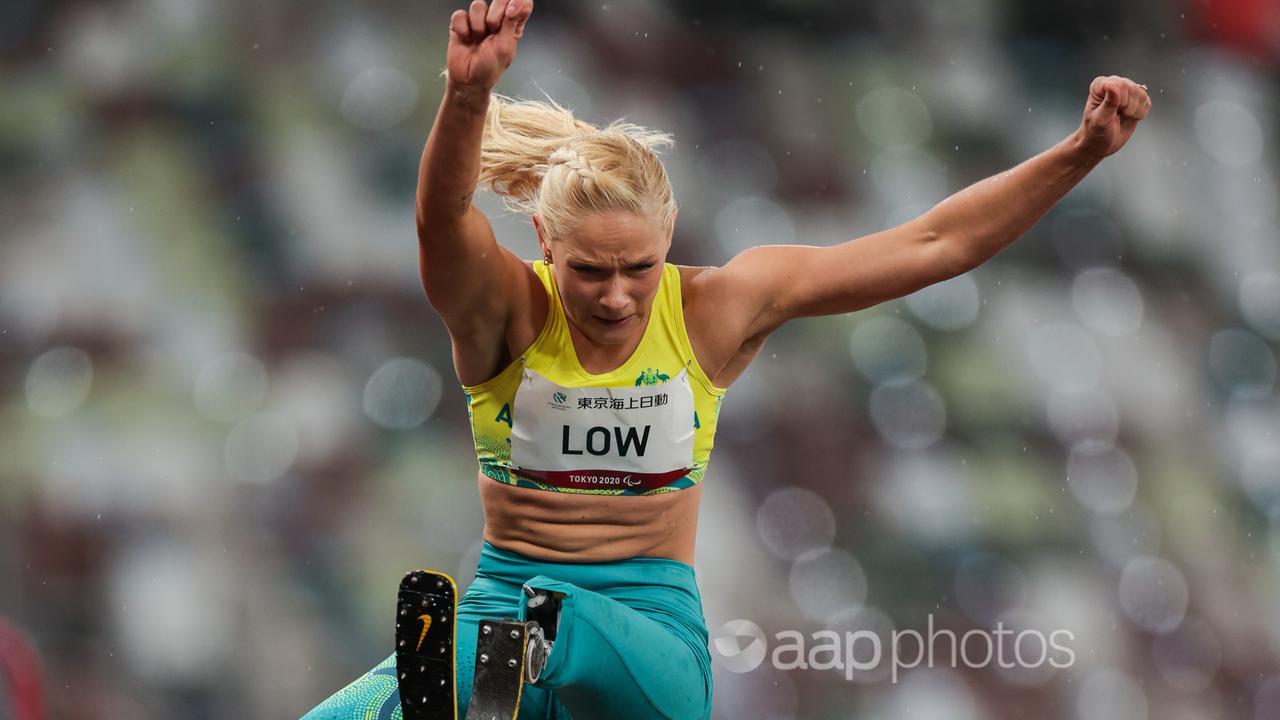 Australia' Vanessa Low takes the Gold Medal at the 2020 Games.