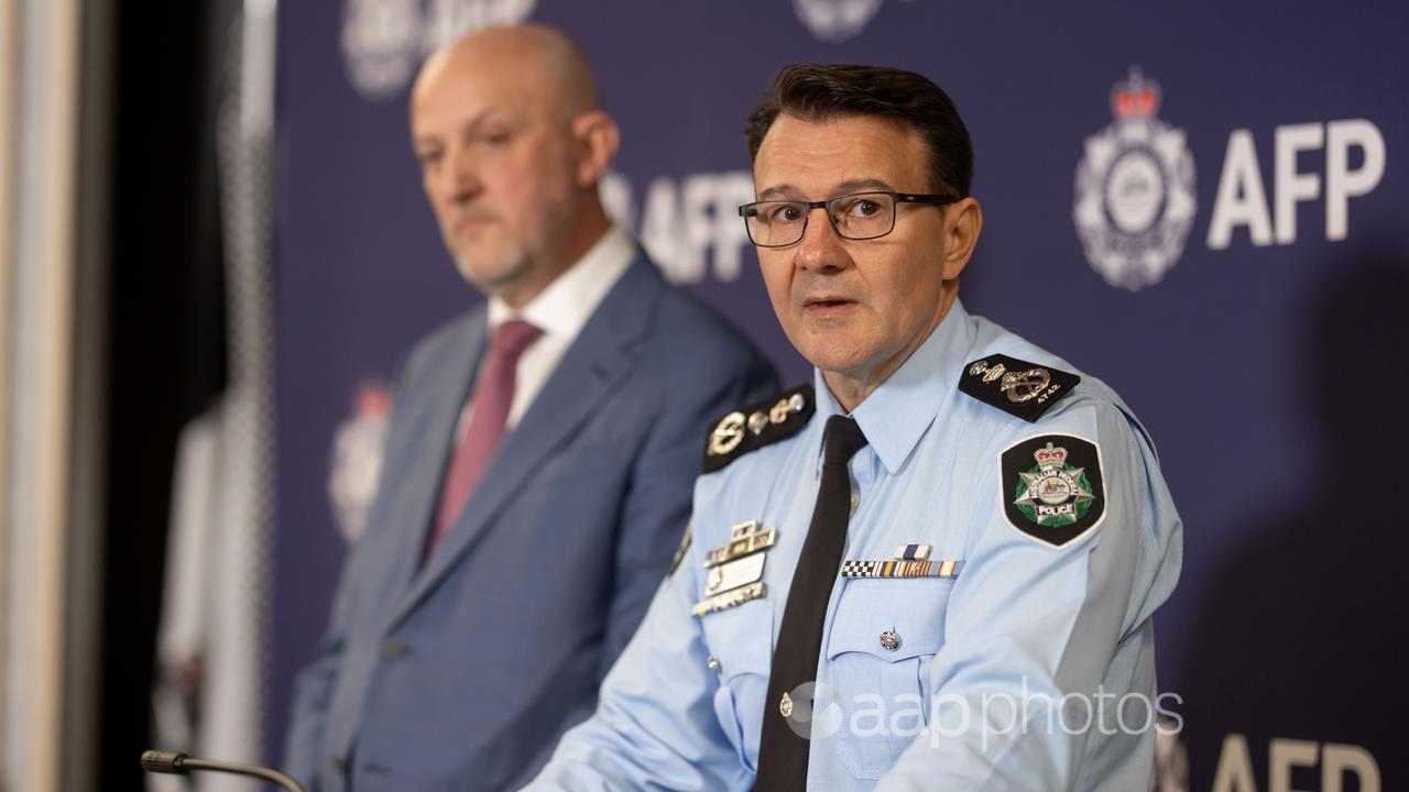 ASIO director-general Mike Burgess and AFP Commissioner Reece Kershaw