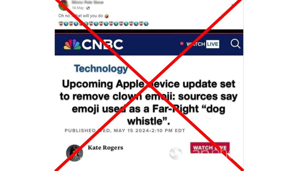 Fake news report sparks Apple clown emoji claim – Australian Associated ...