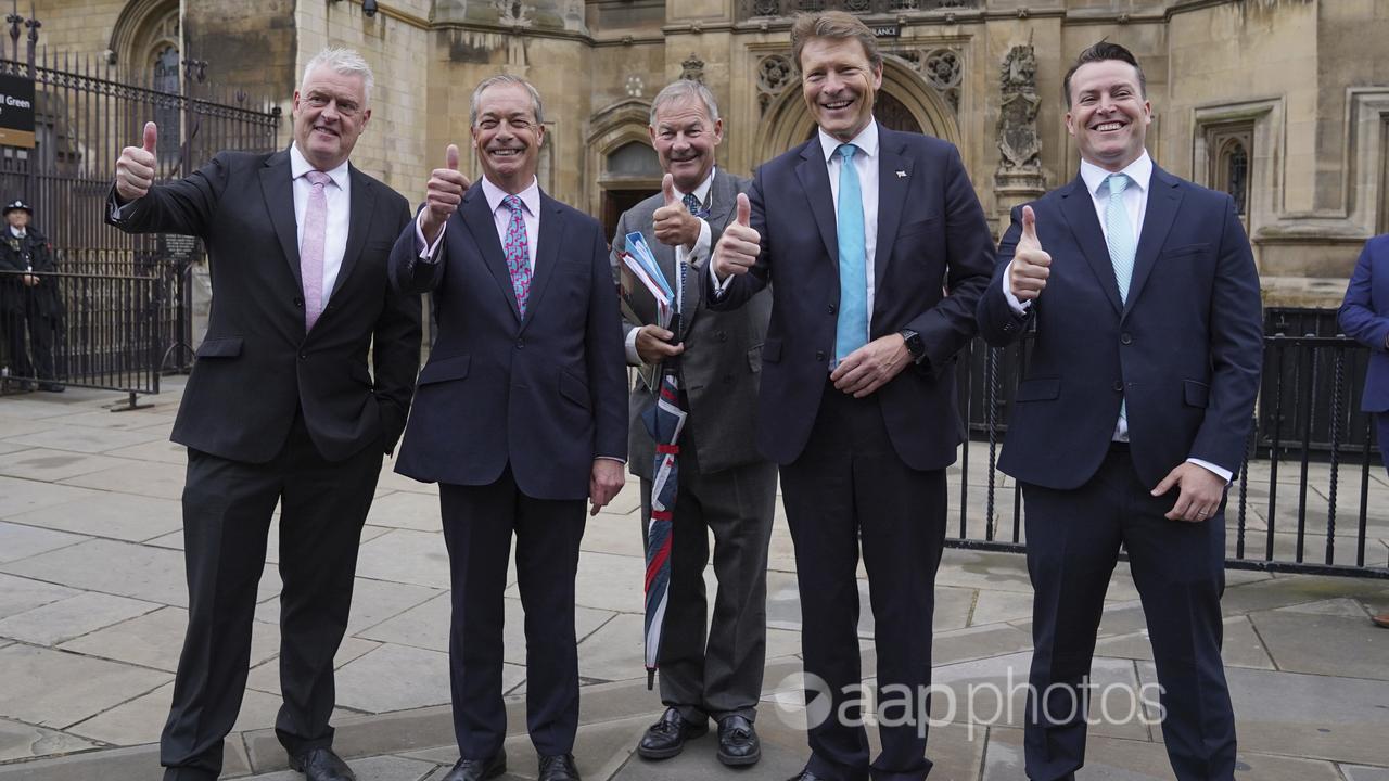 Reform UK MPs outside Westminster