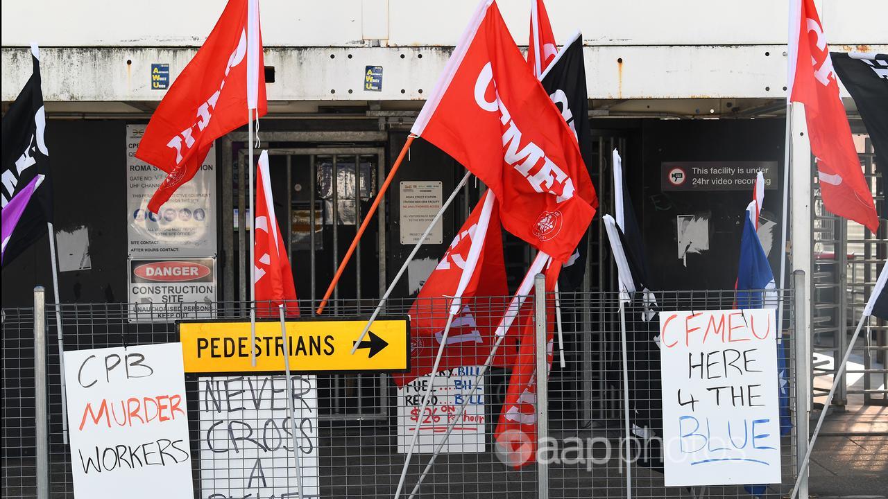 CFMEU protest