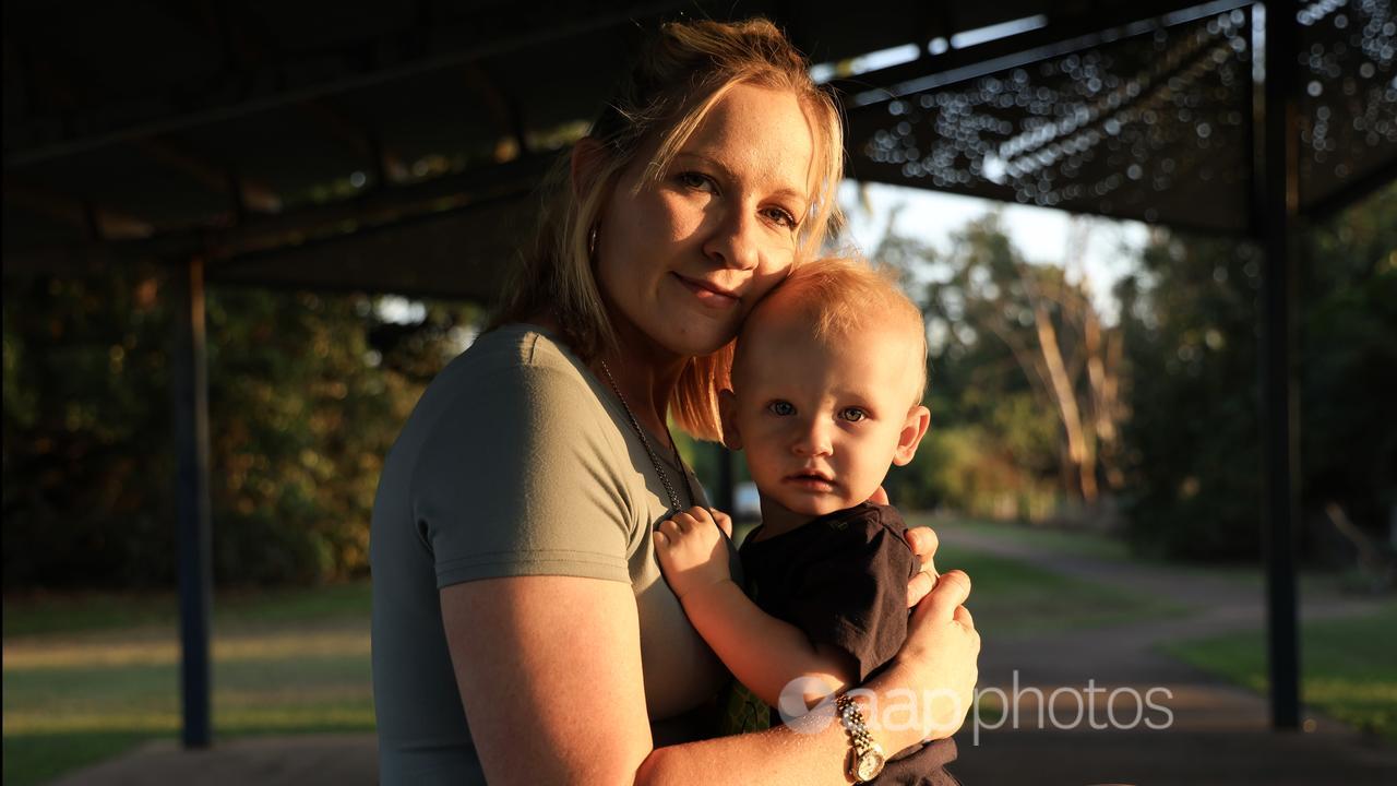 Crystal Roberts with son Chase