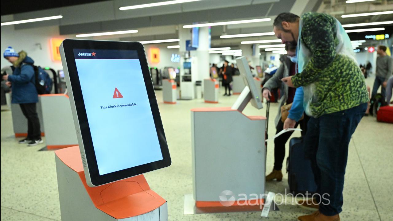Jetstar kiosk at Melbourne Airport