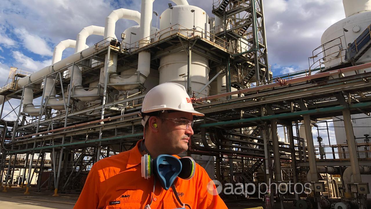 BHP worker Jimmy Clothier at the BHP nickel smelter in Feysville