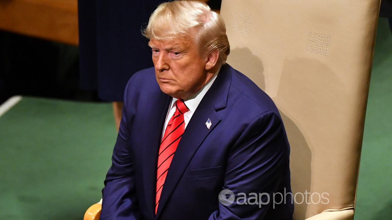 Donald Trump at the United Nations General Assembly in New York, US