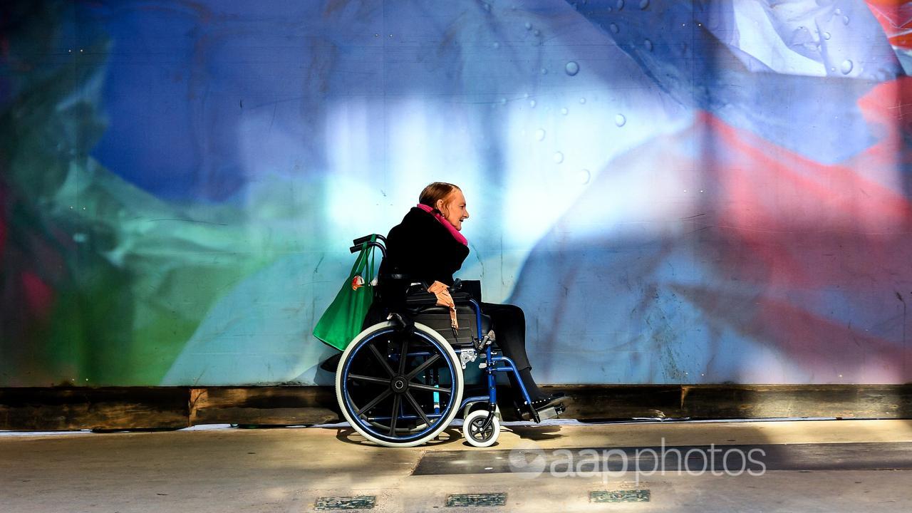 A person in a wheelchair (file image)