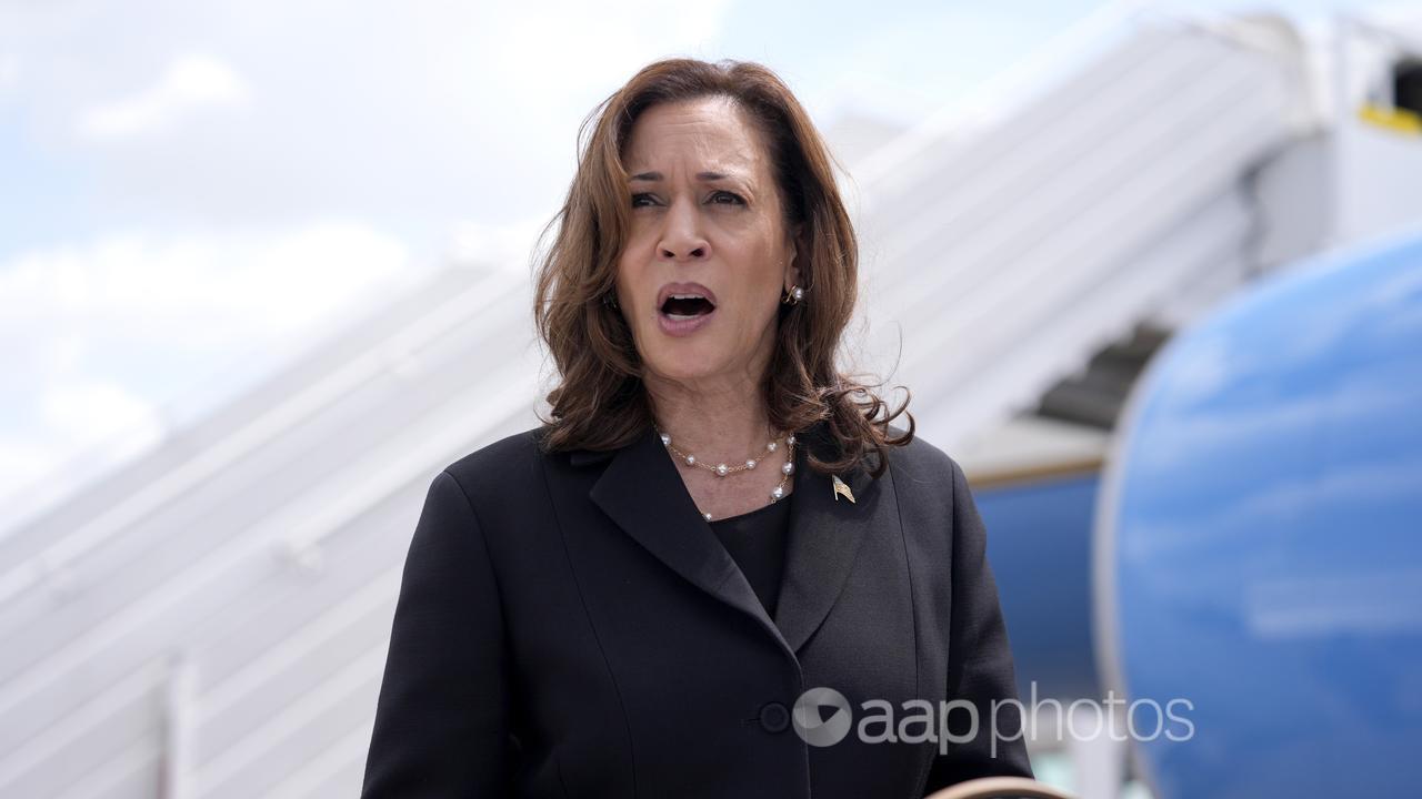 Vice President Kamala Harris delivering remarks in Houston.