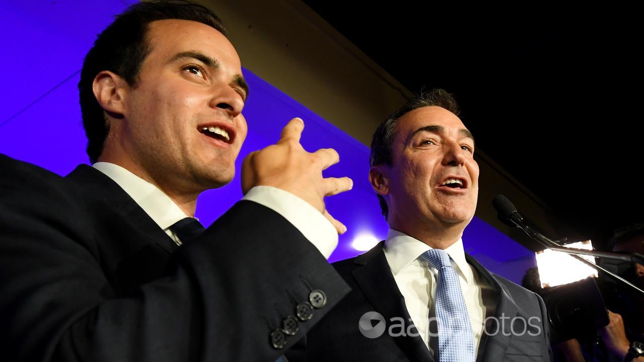 Vincent Tarzia and former South Australian Premier Steven Marshall