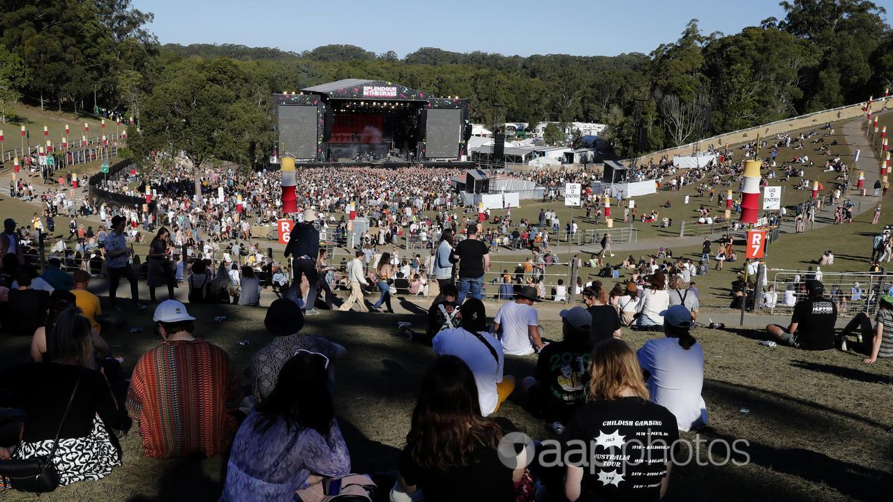 Festival patrons at Splendour in the Grass in northern NSW