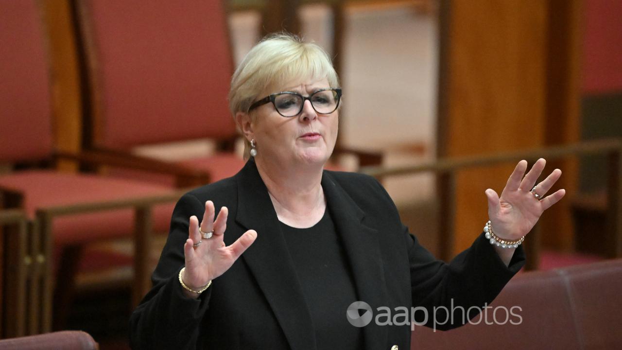 Liberal senator Linda Reynolds in the Senate chamber