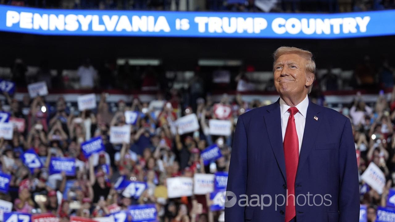 Donald Trump at a rally in Pennsylvania.