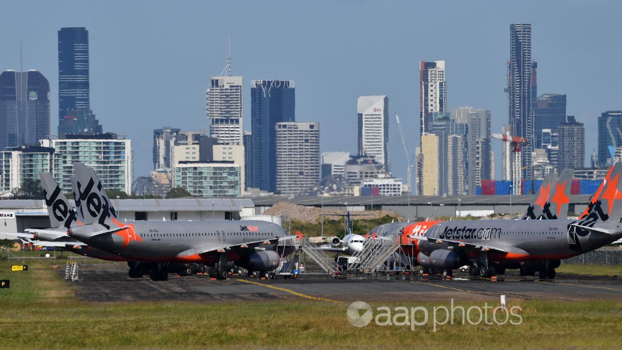 Jetstar planes at Brisbane Airport