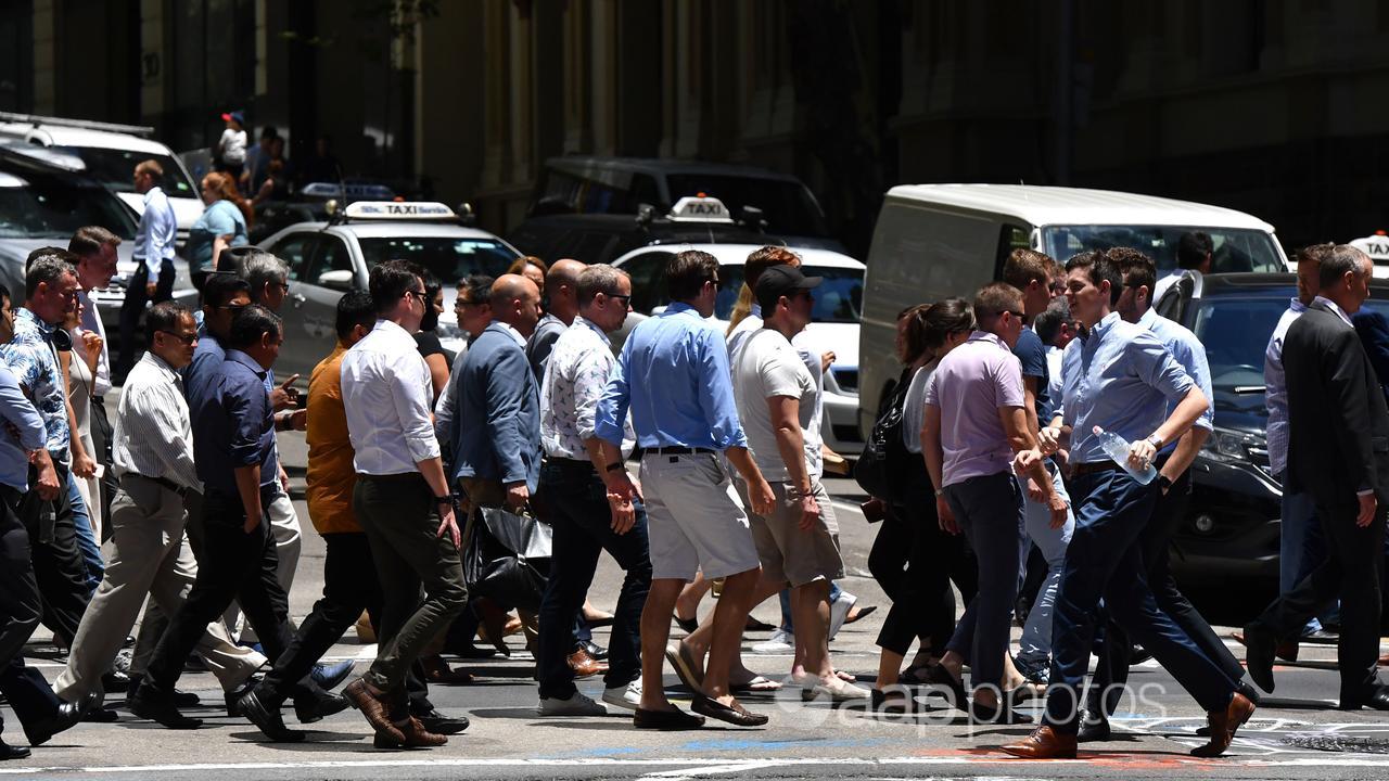 Office workers in the Sydney CBD