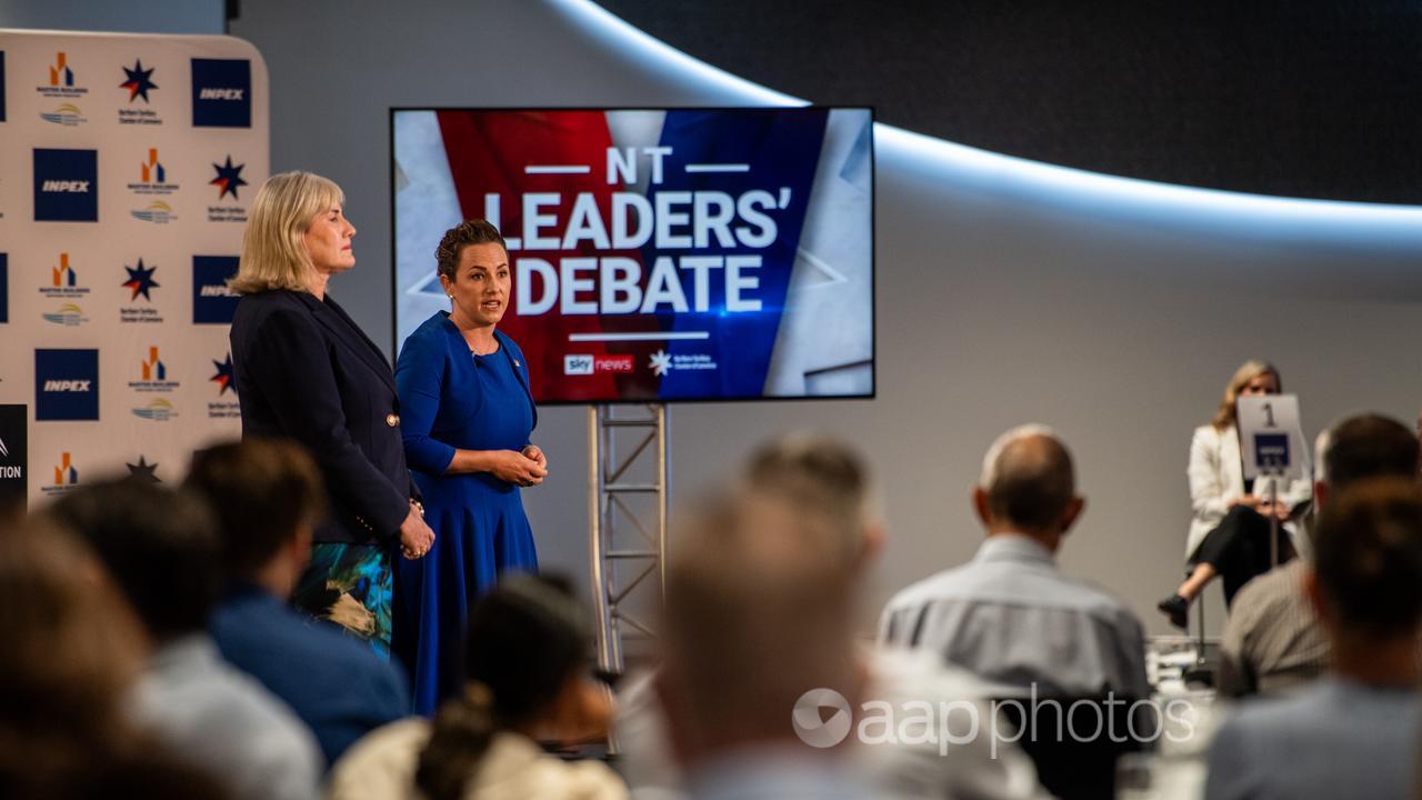 Chief Minister Eva Lawler and CLP Leader Lia Finocchiaro (file)