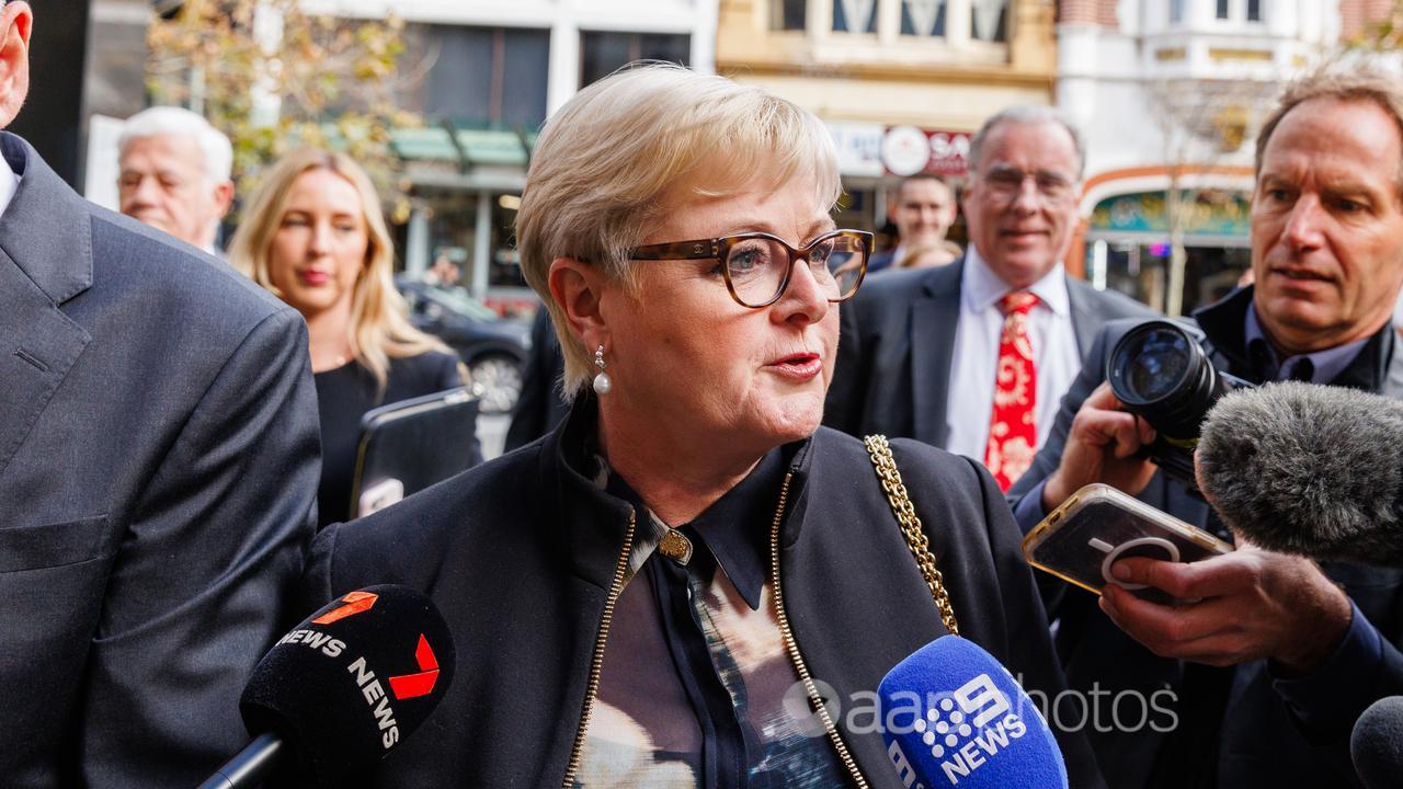 Senator Linda Reynolds arrives at the WA Supreme Court