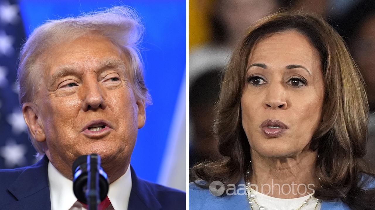 Donald Trump and Kamala Harris