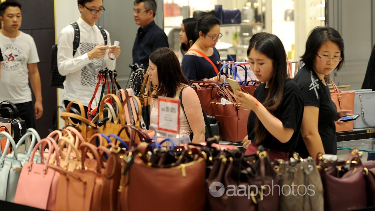 Shoppers in Melbourne.