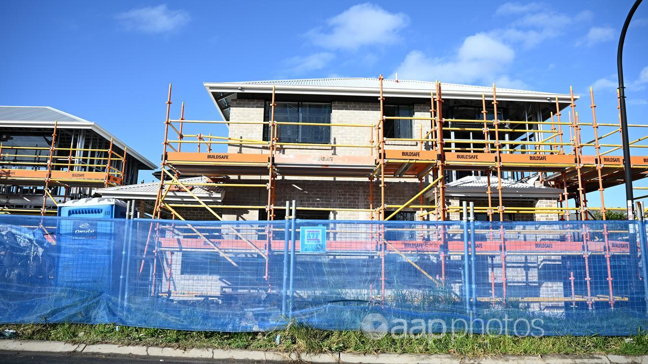 House construction in Sydney.