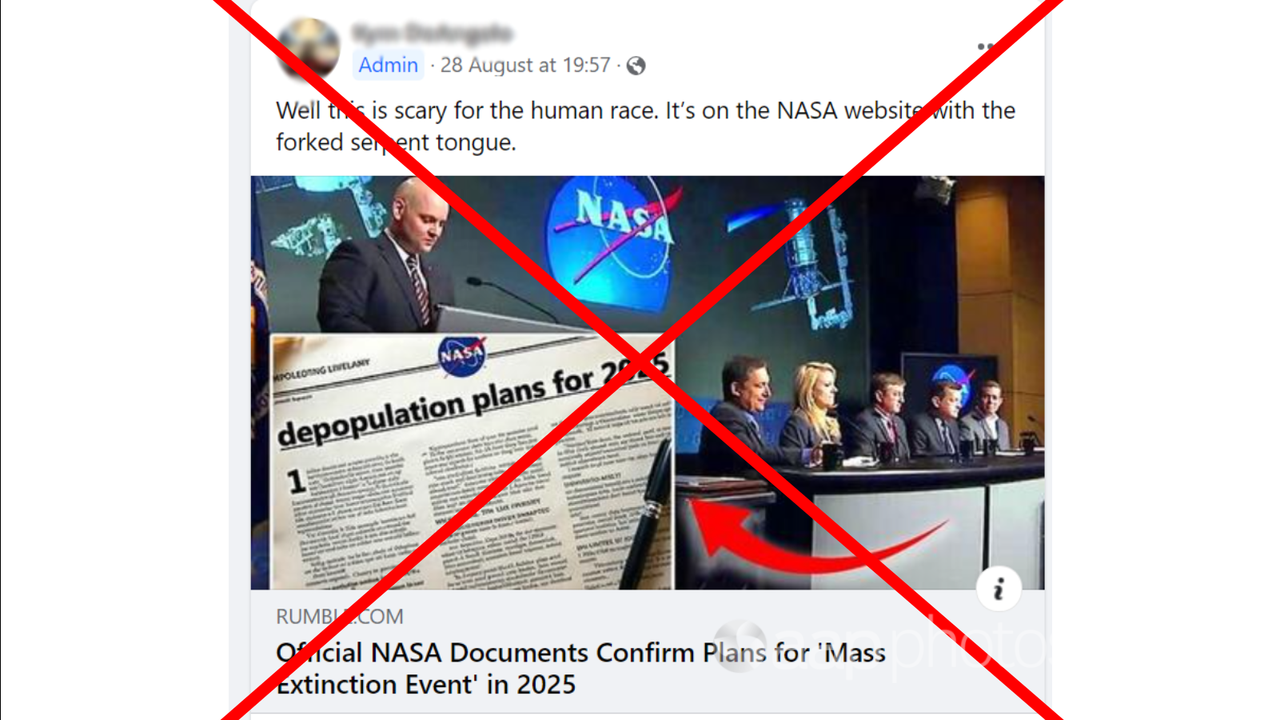 One of the Facebook posts spreading the false claim.