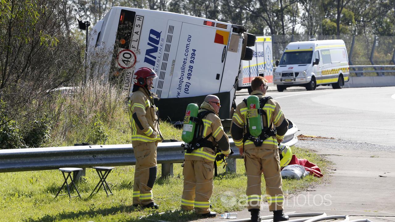 Bus crash scene (file image)