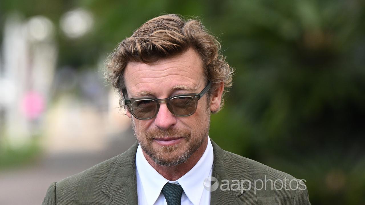 Australian actor Simon Baker arrives at Mullumbimby Court House