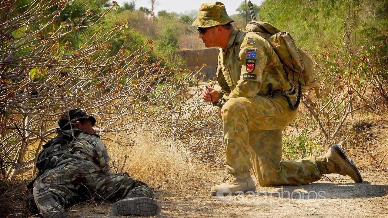 An East Timor Defence Force soldier (file)