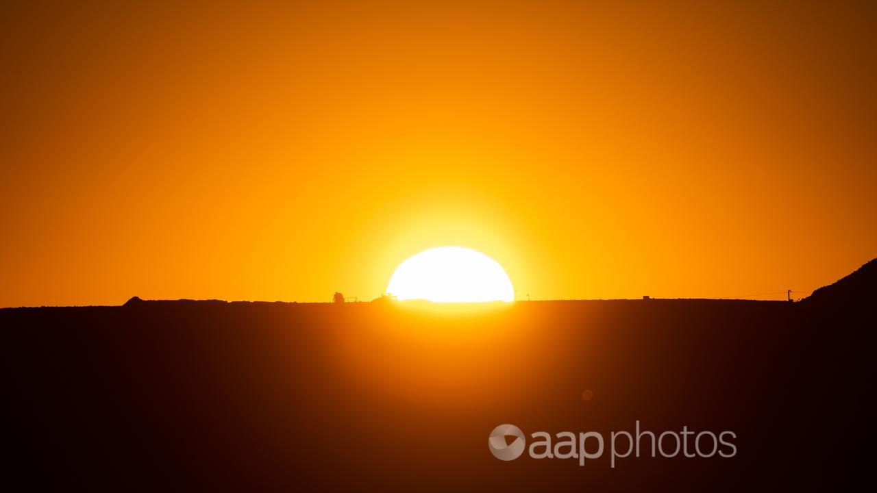 A sunrise over Broken Hill in far Western NSW.