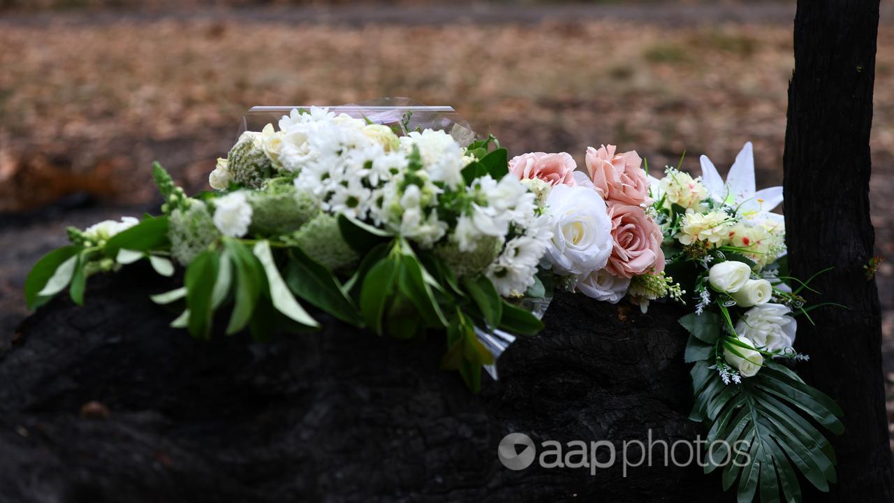 A floral tribute for Hannah McGuire (file image)