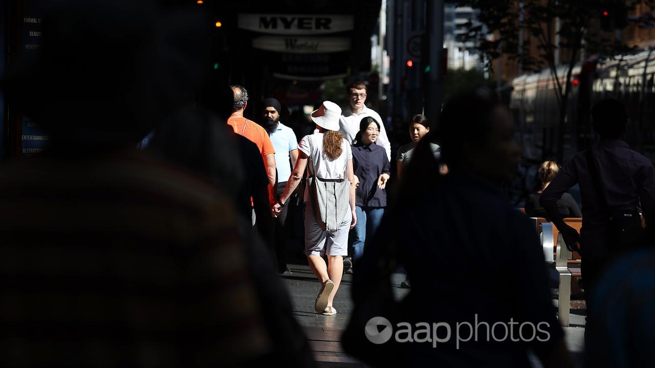 A file photo of pedestrians