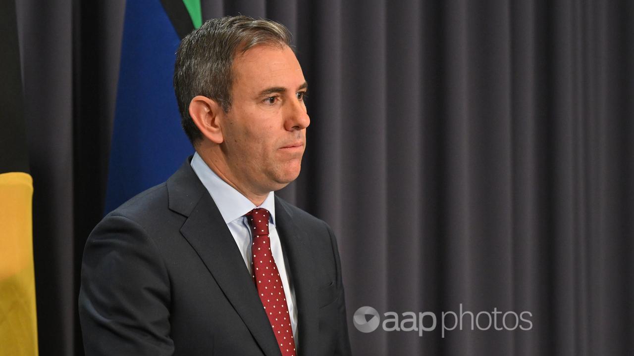 Treasurer Jim Chalmers holds a press conference