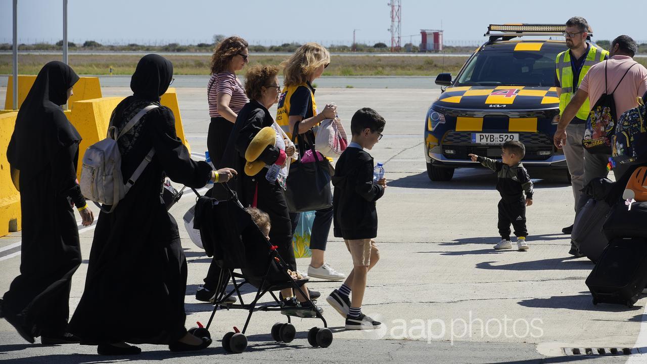 Australian nationals arrive at Cyprus' main airport