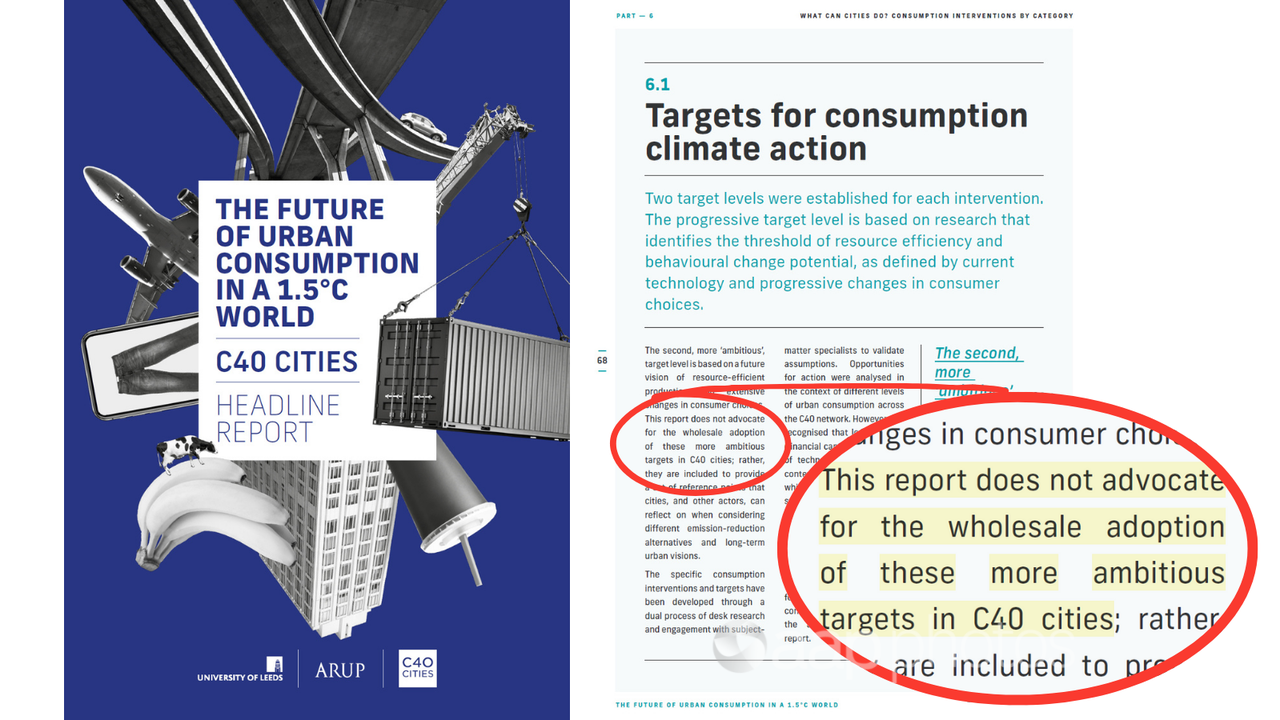 The Future of Urban Consumption in a 1.5C World report from C40