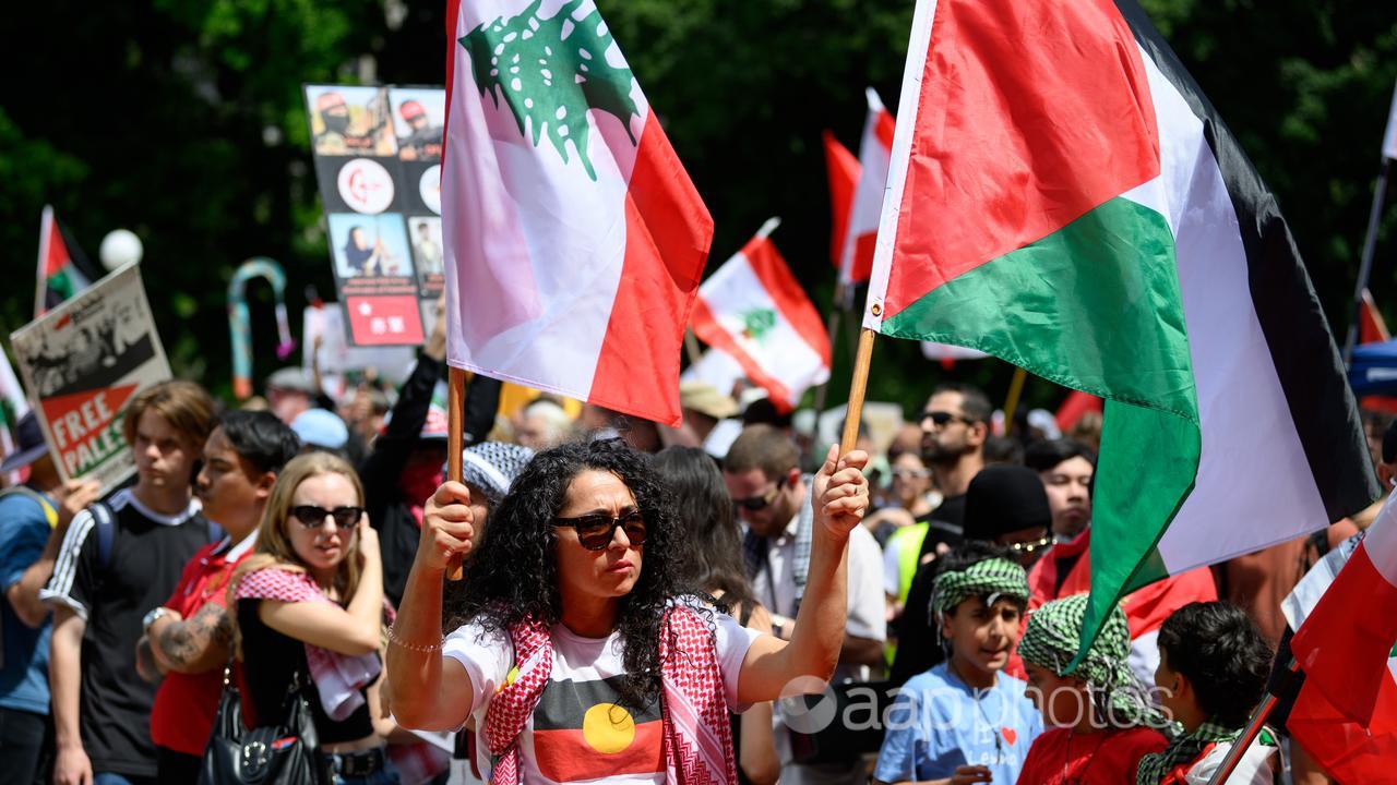 People rally for Palestine