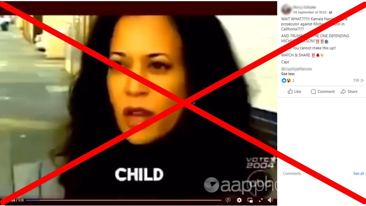 Facebook posts claiming Kamala Harris prosecuted Michael Jackson.