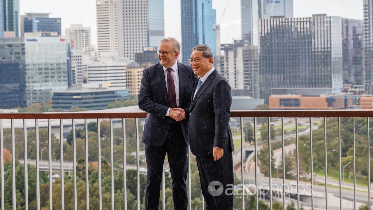 Anthony Albanese and Premier Li Qiang in Perth in June 2024