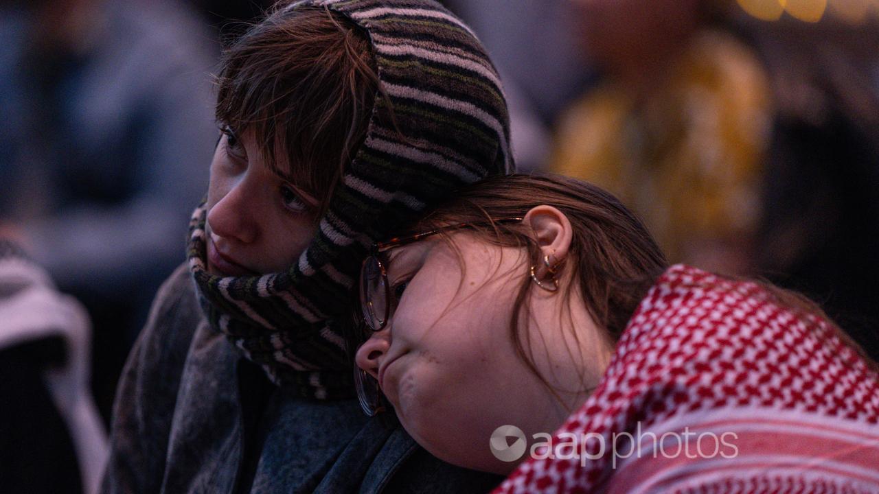 Vigil at Federation Square, Melbourne, for victims of the war in Gaza