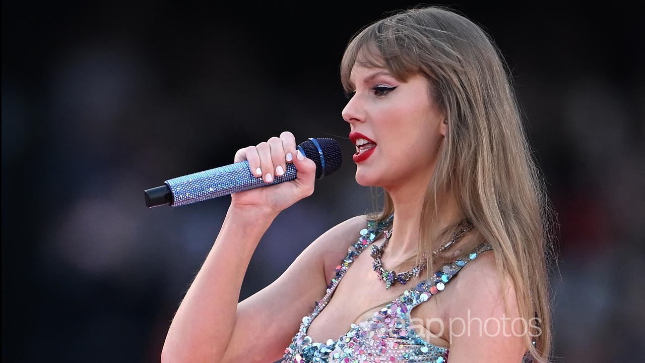 Taylor Swift performing at the Melbourne Cricket Ground